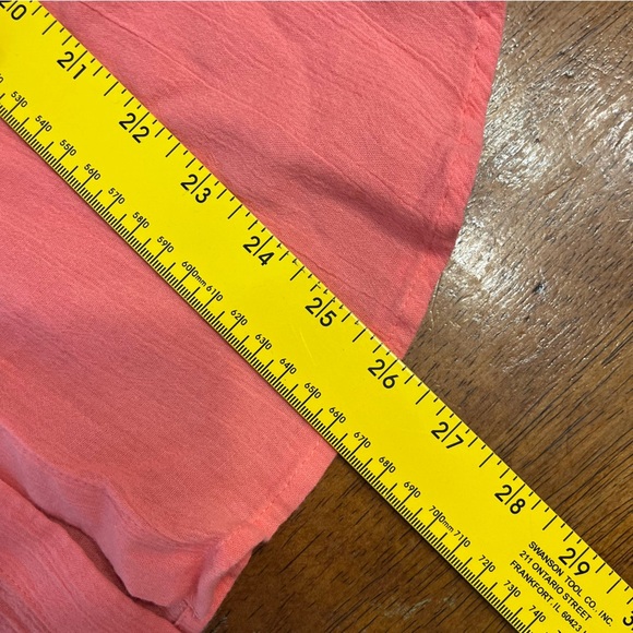 NWOT Women's Coral Button Down Shirt size medium petite 100% cotton - Picture 3 of 8